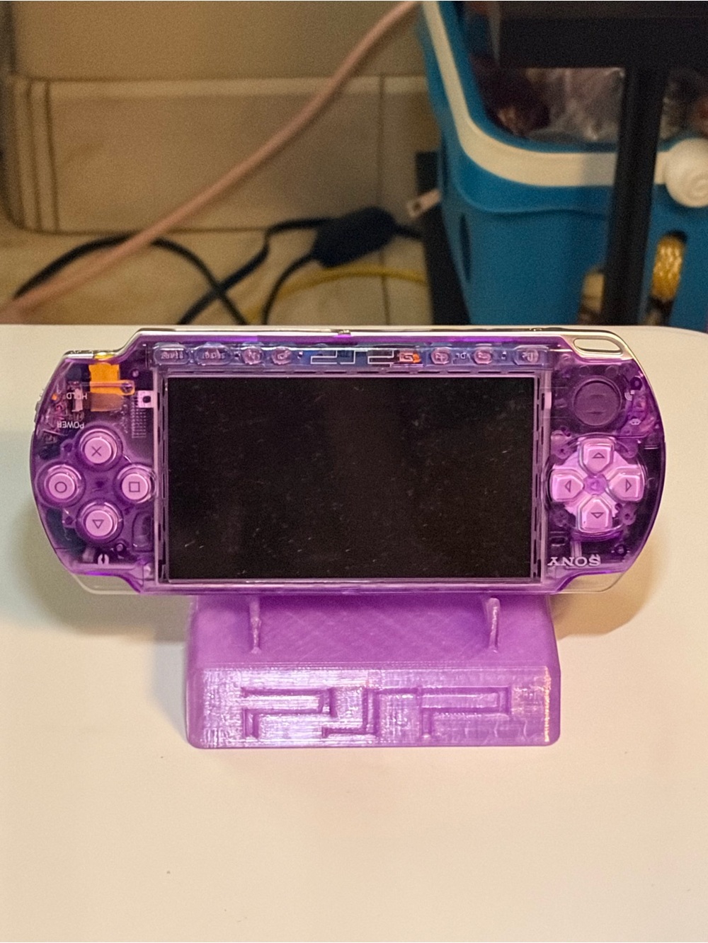 Sony Purple Transparent PSP Handheld Gaming Console